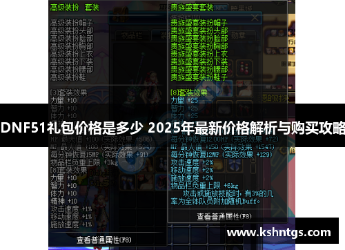 DNF51礼包价格是多少 2025年最新价格解析与购买攻略